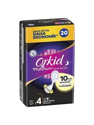 Orkid Ultra Platinum Gece Extra Ped 20Li