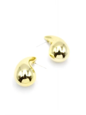 Orta Boy Damla Küpe - Altın