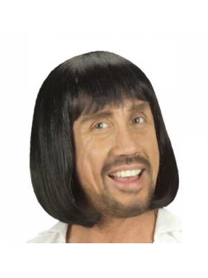 Ortaçağ Peruğu Kısa Siyah