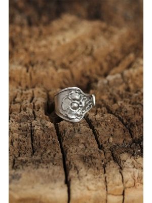 ® Otantik Çiçek Tasarımlı Ayarlamalı Kadın Yüzük