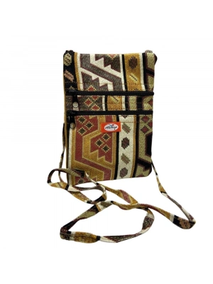 Otantik Desenli Fermuarlı Askılı Çanta Özel Dikim - GS301