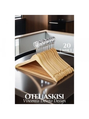 Otel Tip Askı 20 li Set Ahşap Vincentis Devoto Design 719599
