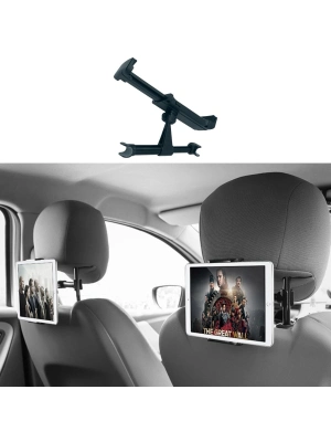 ®  Oto Koltuk Arkası Telefon Tablet Tutucu Ayarlanabilir 360 Derece Dönebilen Pratik Stand