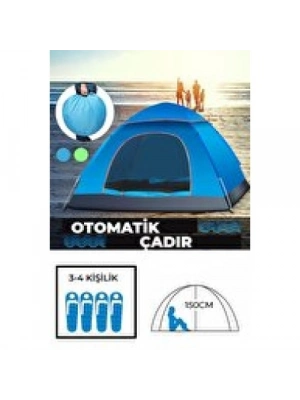 Otomatik Havada Açılan Su Geçirmez Çadır 4 Kişilik