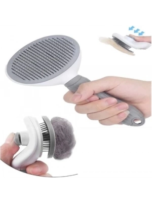 Otomatik Temizlenen Evcil Hayvan Tarağı Gri