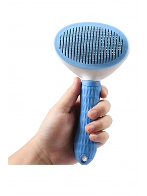 Otomatik Temizlenen Evcil Hayvan Tarağı Mavi