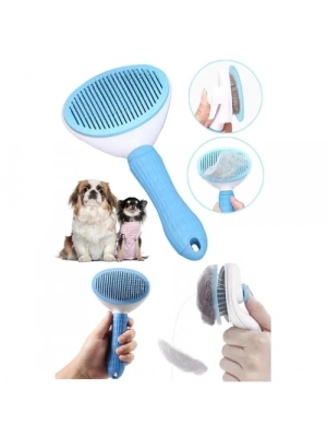 Otomatik Temizlenen Evcil Hayvan Tarağı Mavi