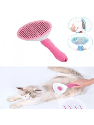 Otomatik Temizlenen Evcil Hayvan Tarağı Pembe