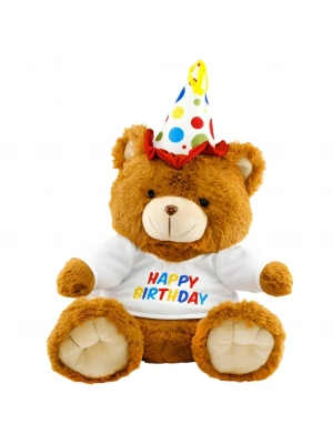 ® Oturan Happy Birthday Peluş Ayı 40cm