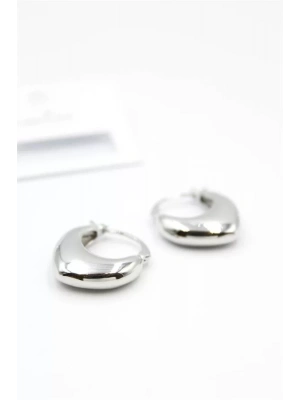 Oval Halka Küpe - Gümüş