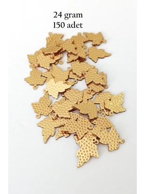Oya Abiye Bileklik Kolye Pleksi Metalik Plastik Pul Altın Renk 24 gram 150 adet - BNC549