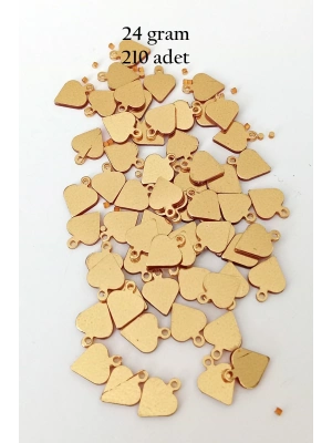 Oya Abiye Bileklik Kolye Pleksi Metalik Plastik Pul Altın Renk 24 gram 210 adet - BNC554