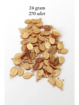 Oya Abiye Bileklik Kolye Pleksi Metalik Plastik Pul Altın Renk 24 gram 270 adet - BNC538