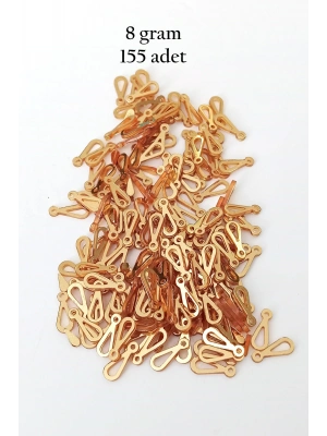 Oya Abiye Bileklik Kolye Pleksi Metalik Plastik Pul Altın Renk 8 gram 155 adet - BNC482
