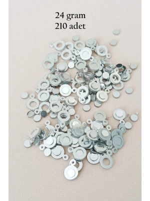 Oya Abiye Bileklik Kolye Pleksi Metalik Plastik Pul Gümüş Renk 24 gram 210 adet - BNC570