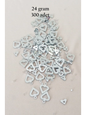 Oya Abiye Bileklik Kolye Pleksi Metalik Plastik Pul Gümüş Renk 24 gram 300 adet - BNC571