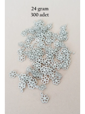 Oya Abiye Bileklik Kolye Pleksi Metalik Plastik Pul Gümüş Renk 24 gram 300 adet - BNC588