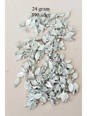 Oya Abiye Bileklik Kolye Pleksi Metalik Plastik Pul Gümüş Renk 24 gram 390 adet - BNC574