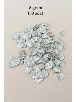 Oya Abiye Bileklik Kolye Pleksi Metalik Plastik Pul Gümüş Renk 8 gram 130 adet - BNC507