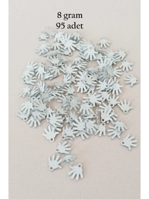 Oya Abiye Bileklik Kolye Pleksi Metalik Plastik Pul Gümüş Renk 8 gram 95 adet - BNC519