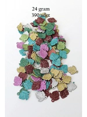 Oya Abiye Bileklik Kolye Pleksi Metalik Plastik Pul Karma Renk 24 gram 390 adet - BNC559