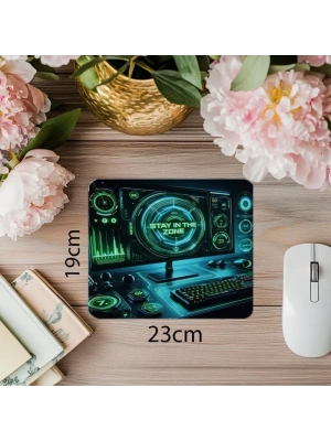 Oyun Dünyasında Odak Mousepad - 19x23 cm 2 mm Dikdörtgen İthal Baskılı Mouse Pad