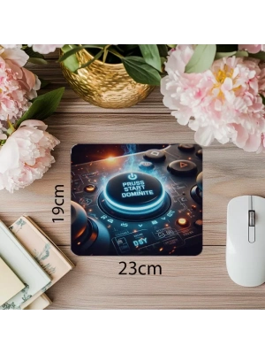 Oyun Hakimiyeti İçin Tasarlanmış Mouse Pad - 19x23 cm 2 mm Dikdörtgen İthal Baskılı Mouse Pad