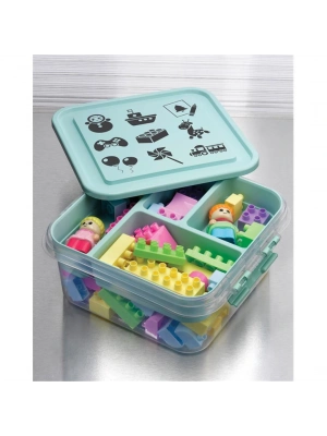 Oyuncak Saklama Kutusu - Çok Amaçlı Bölmeli Oyuncak Saklama Kutusu