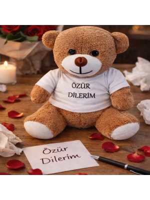 Özür Dilerim Tişörtlü Peluş Ayıcık