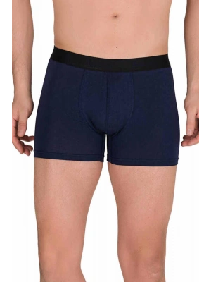 Pamuk Modal Likralı Esnek Erkek Boxer Lacivert 4476B
