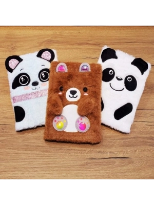 Panda Tasarımlı Peluş Defter