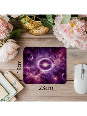 Parçacık Efektli Uzay Geçidi Mousepad - 19x23 cm 2 mm Dikdörtgen İthal Baskılı Mouse Pad