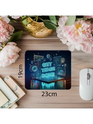 Parlak 3D Holografik Yazılı Mouse Pad – Motivasyonlu - 19x23 cm 2 mm Dikdörtgen İthal Baskılı Mouse Pad