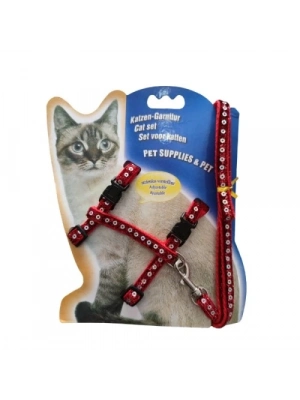 Parlak Kedi Gezdirme Göğüs Tasması