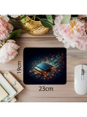 Parlak Konnektörlü Kartuş Mouse Pad - 19x23 cm 2 mm Dikdörtgen İthal Baskılı Mouse Pad