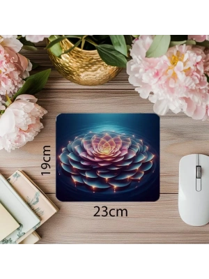Parlayan Çiçek Spiral Temalı Mouse Pad - 19x23 cm 2 mm Dikdörtgen İthal Baskılı Mouse Pad
