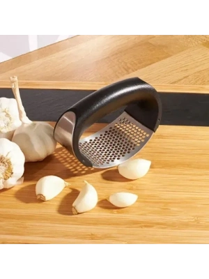 Paslanmaz Çelik Ergonomik Sarımsak Ezici Pres ve Doğrayıcı