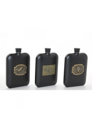 Paslanmaz Çelik Kabartmalı Tekli 6 Oz Matara