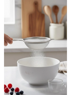 Paslanmaz Çelik Kalaylı Süzgeç 17 cm