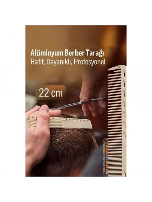 22 cm Alüminyum Saç Kesim Tarağı – Berber Tarağı -Hafif, Dayanıklı, Profesyonel