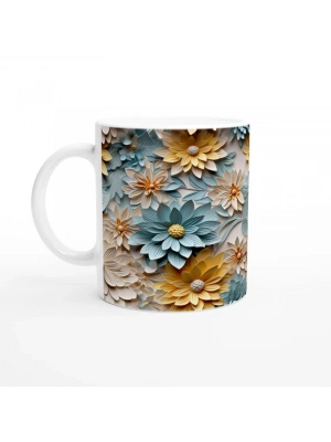 Pastel Bahar Çiçekleri Kupa Bardak