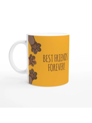 Patili Dostlar ve “Best Friends Forever” Temalı Baskılı Kupa Bardak
