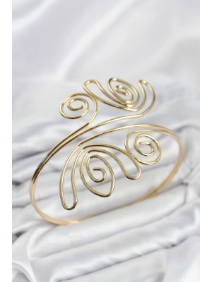 Pazu Bileklik Gold Renk Pirinç Bohem Model