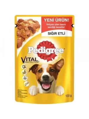 Pedigree Sığır Etli Konserve Yetişkin Köpek Maması 1 Adet 100 Gr