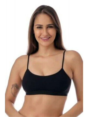 Pedli İp Askılı Siyah Büstiyer