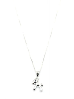 Peluş At Figürü Kolye - Gümüş