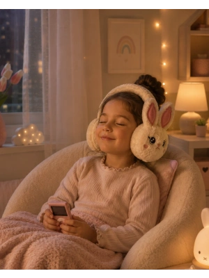 Peluş Bluetooth Kulaküstü Kulaklık Mikrofonlu Kablosuz Müzik Kulaklığı