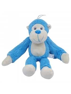 Peluş Maymun 40 cm - Yumuşak Peluş - G5501 - Mavi