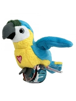 Peluş Ses Tekrarlı Hayvan Bileklik Aksesuar - Sarı Papağan