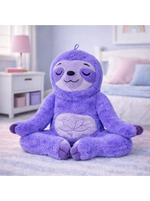 Peluş Yogacı Tembel Hayvan 40 cm - Mor